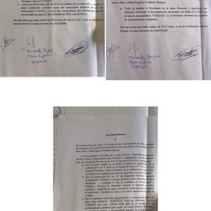 Actas Junta Electoral - oficialización de lista “Unidad”