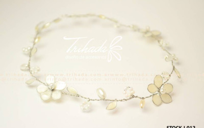 Mini tiara cortejo perlas