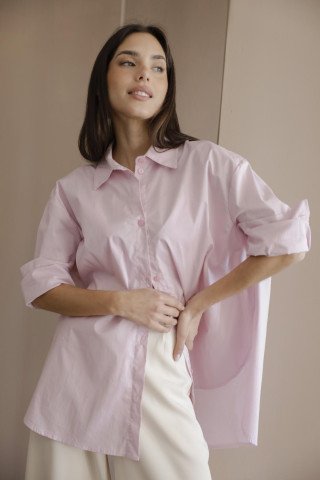 Camisa Zara M/larga Oversized – Poplin Con Lycra