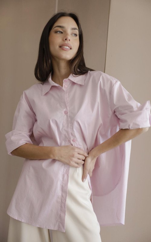 [NEW!] Camisa Zara M/larga oversized - poplin con lycra