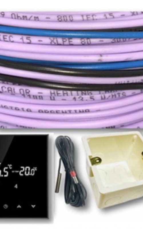 Kit de instalacion superficial 800w con termostato Wifi 