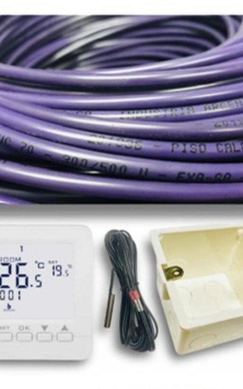 Kit de 750w con termostato programable con sensor de piso