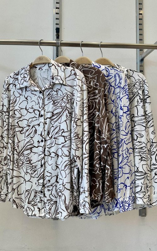 Camisa Marian - lino estampado